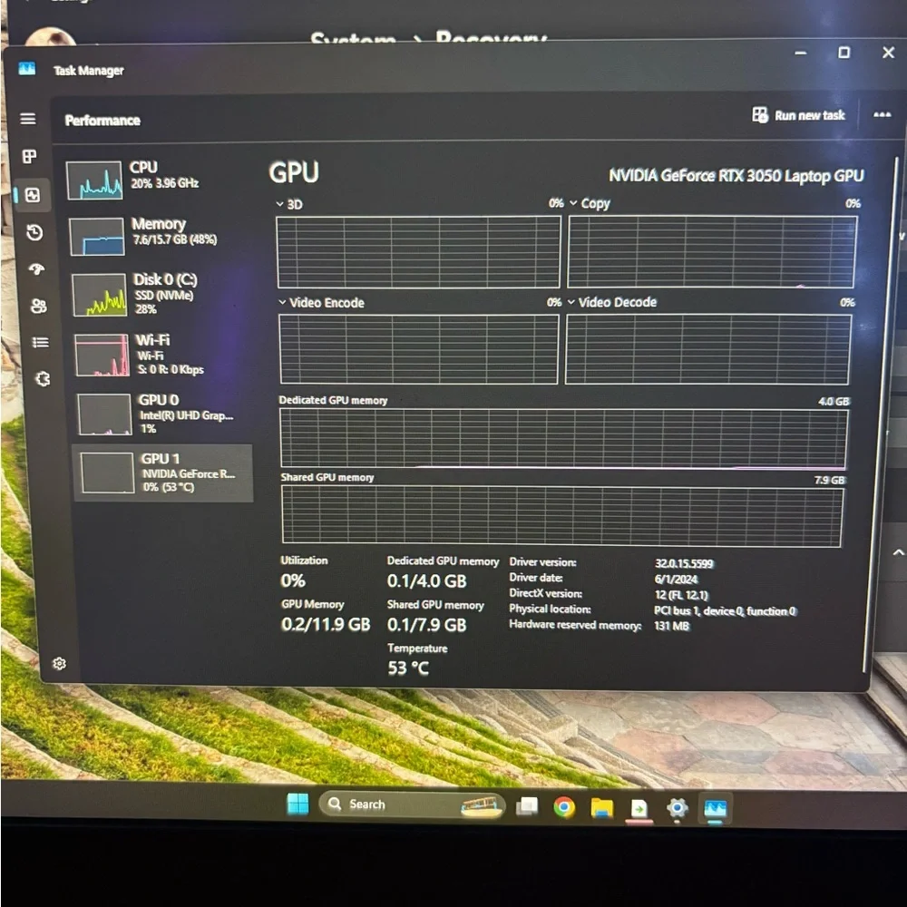 MSI Black and Red Gaming Laptop